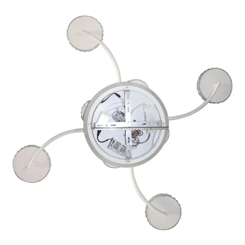 Люстра потолочная LED с пультом HIGH-TECH LED LAMPS 82015 Natali Kovaltseva белая на 1 лампа, основание белое в стиле хай-тек с пультом фото 9